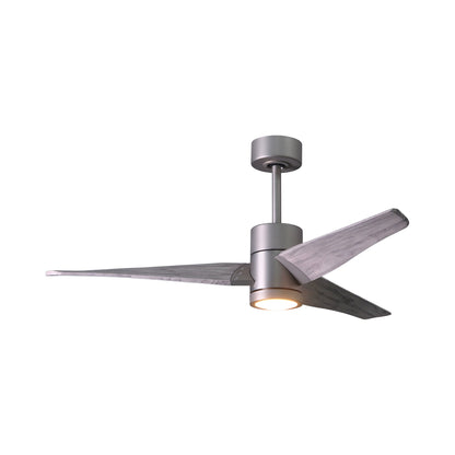 Super Janet LED Ceiling Fan in Brushed Nickel/Barn Wood (52-Inch).