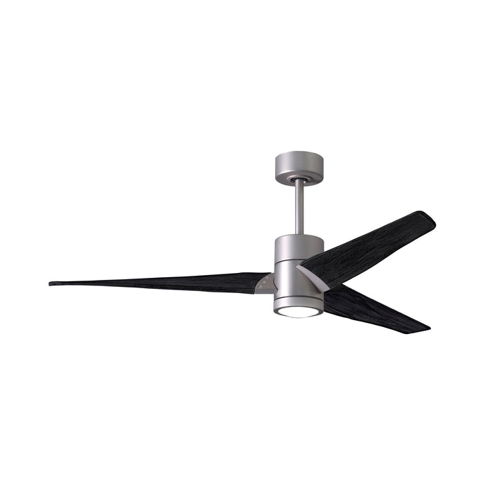 Super Janet LED Ceiling Fan in Brushed Nickel/Matte Black (60-Inch).