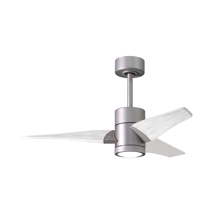 Super Janet LED Ceiling Fan in Brushed Nickel/Matte White (42-Inch).
