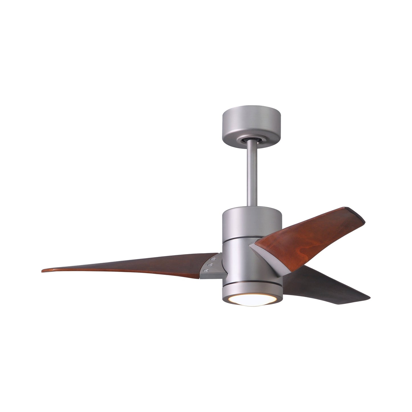 Super Janet LED Ceiling Fan in Brushed Nickel/Walnut (42-Inch).