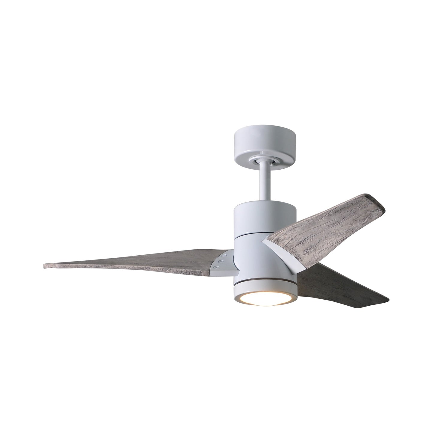 Super Janet LED Ceiling Fan in Gloss White/Barn Wood (42-Inch).