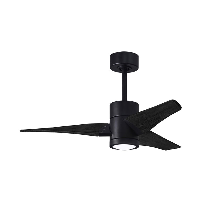 Super Janet LED Ceiling Fan in Matte Black/Matte Black (42-Inch).