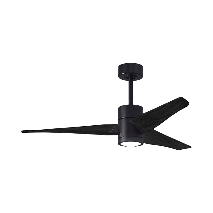 Super Janet LED Ceiling Fan in Matte Black/Matte Black (52-Inch).