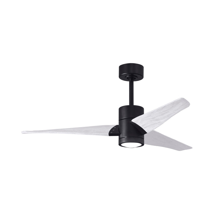 Super Janet LED Ceiling Fan in Matte Black/Matte White (52-Inch).