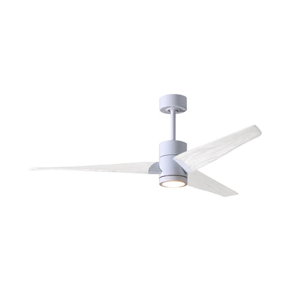 Super Janet LED Ceiling Fan in White/Matte White (52-Inch).