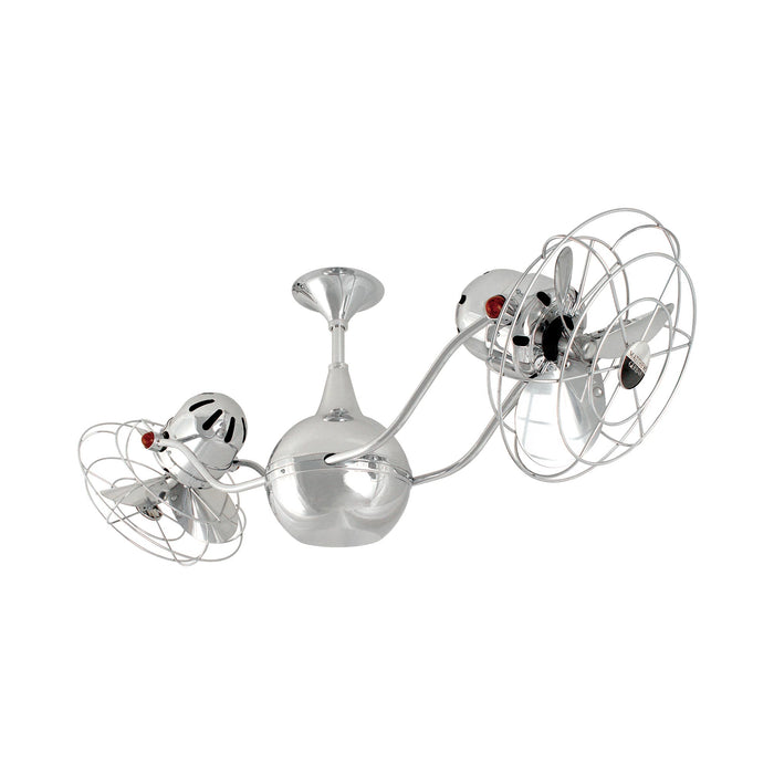Vent-Bettina Ceiling Fan in Polished Chrome/Metal.