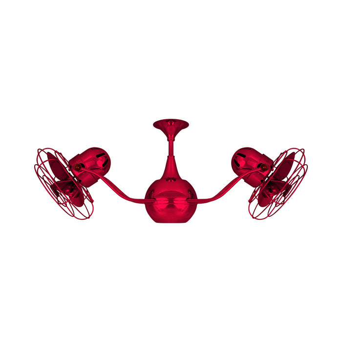 Vent-Bettina Ceiling Fan in Red/Metal.