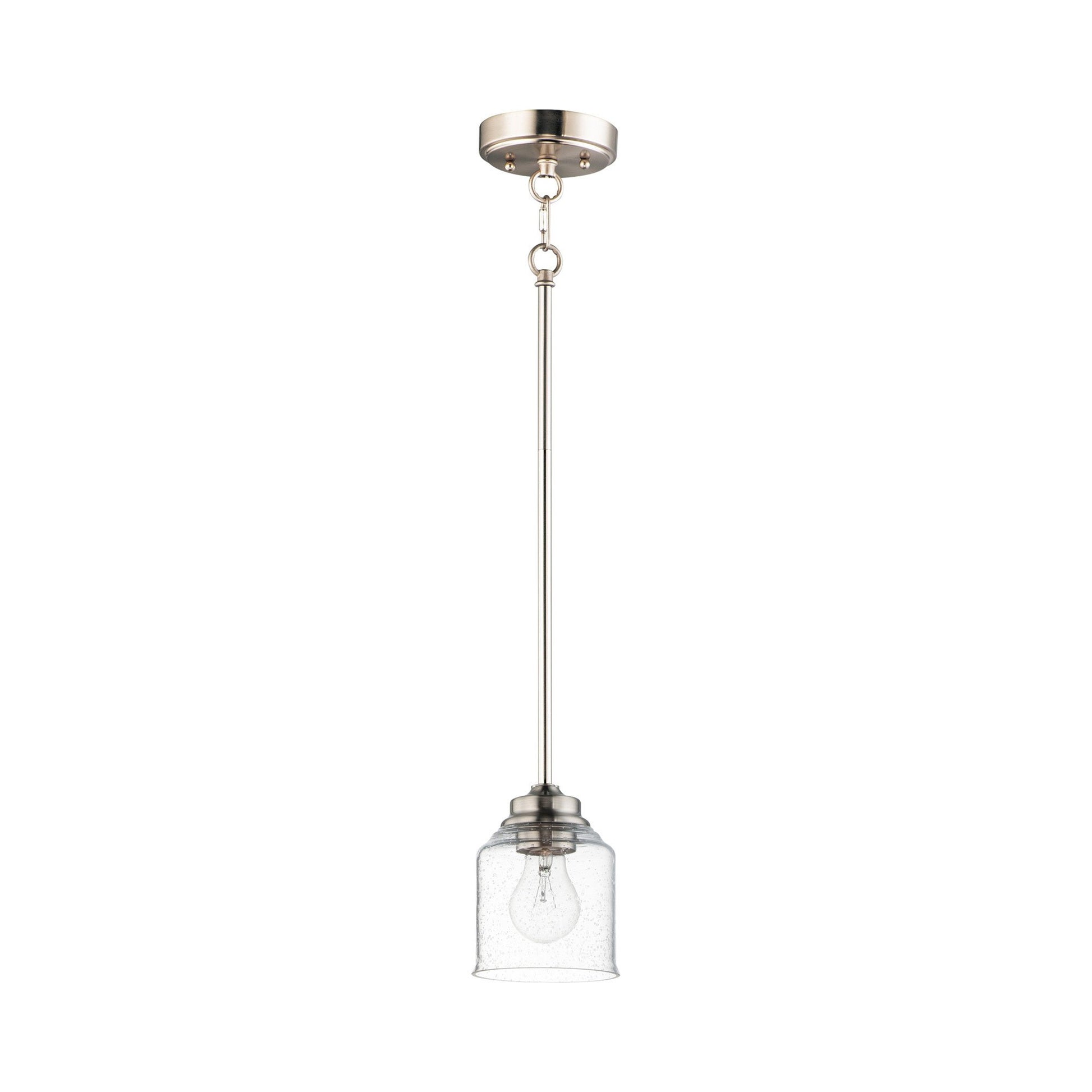 Acadia Pendant Light in Satin Nickel (1-Light).