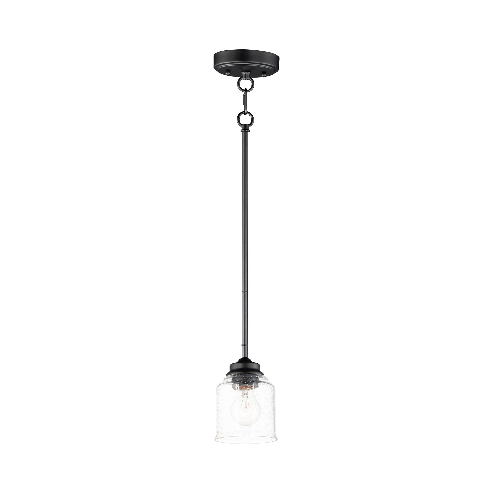 Acadia Pendant Light in Black (1-Light).