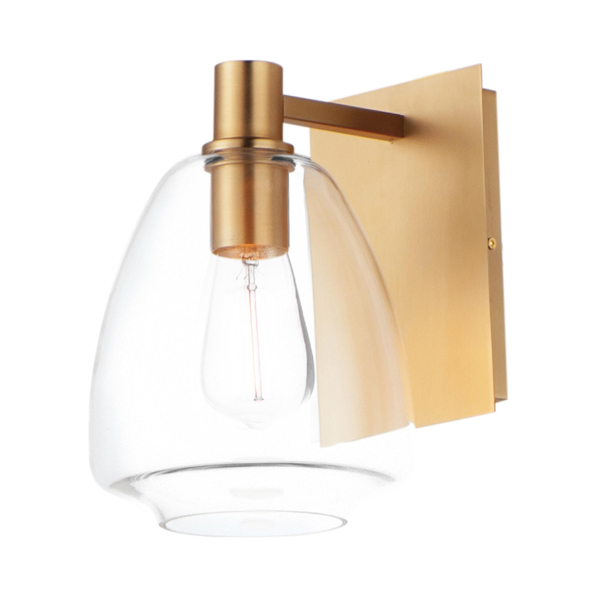 Babylon Wall Light in Satin Brass.