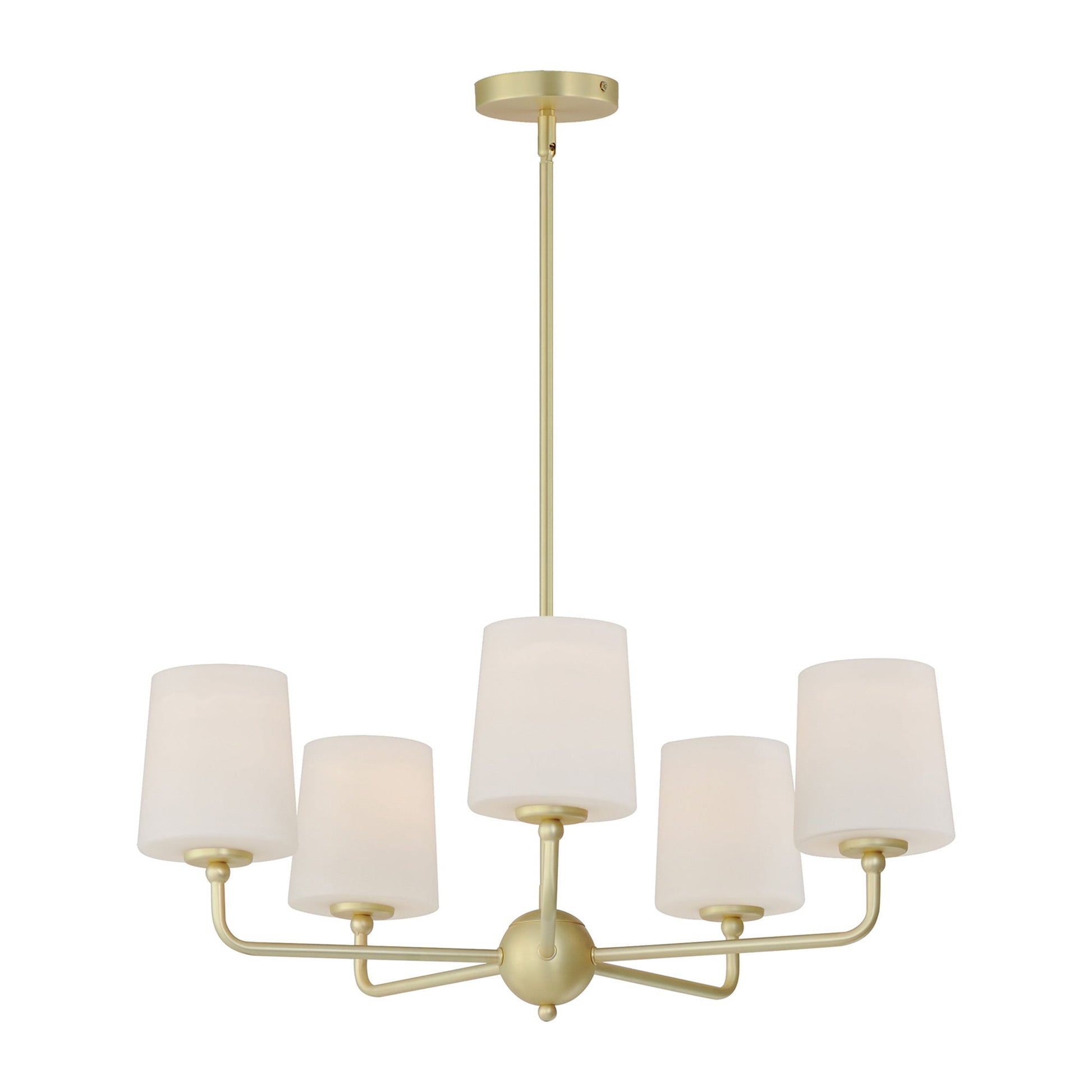 Bristol Chandelier in Satin Brass (5-Light).