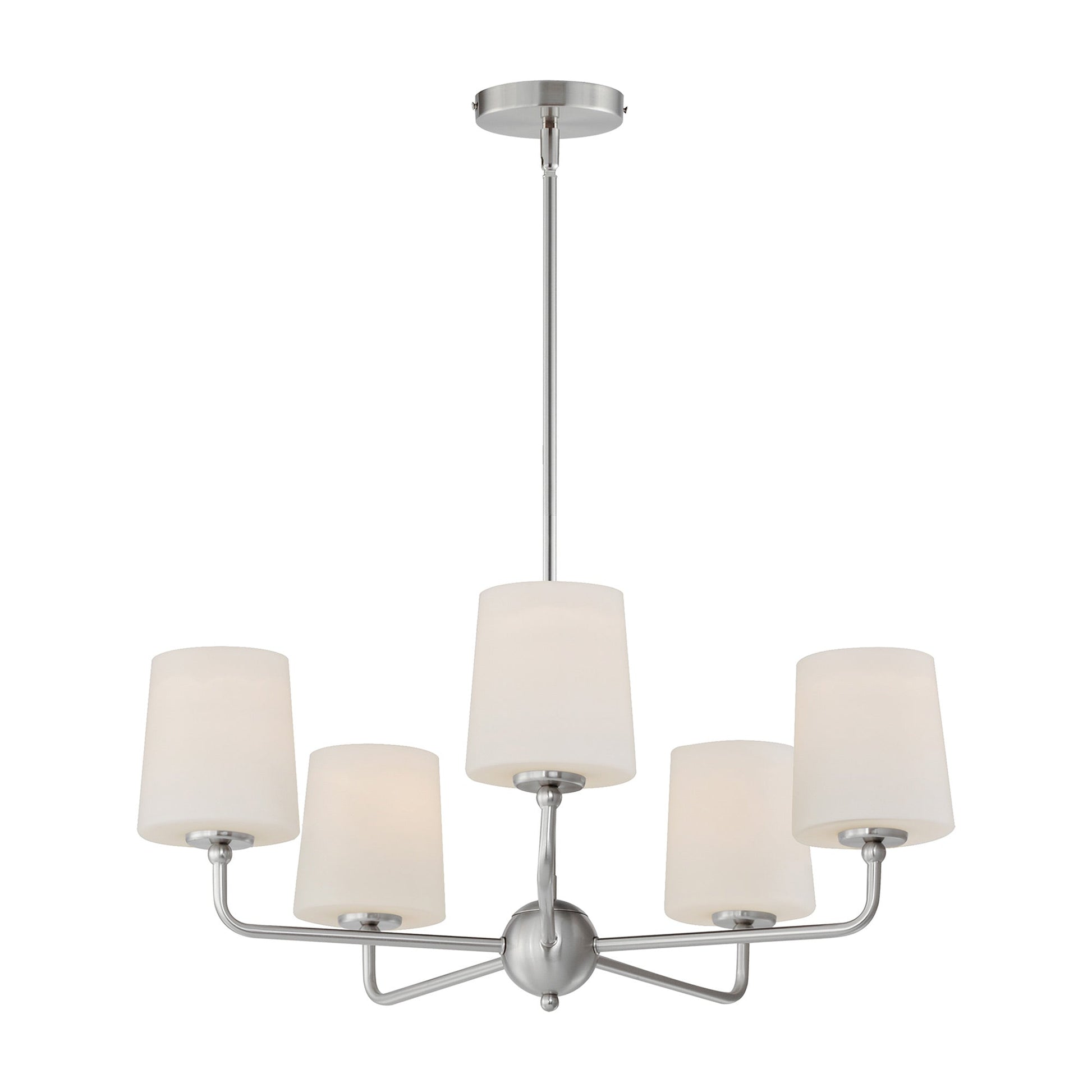 Bristol Chandelier in Satin Nickel (5-Light).