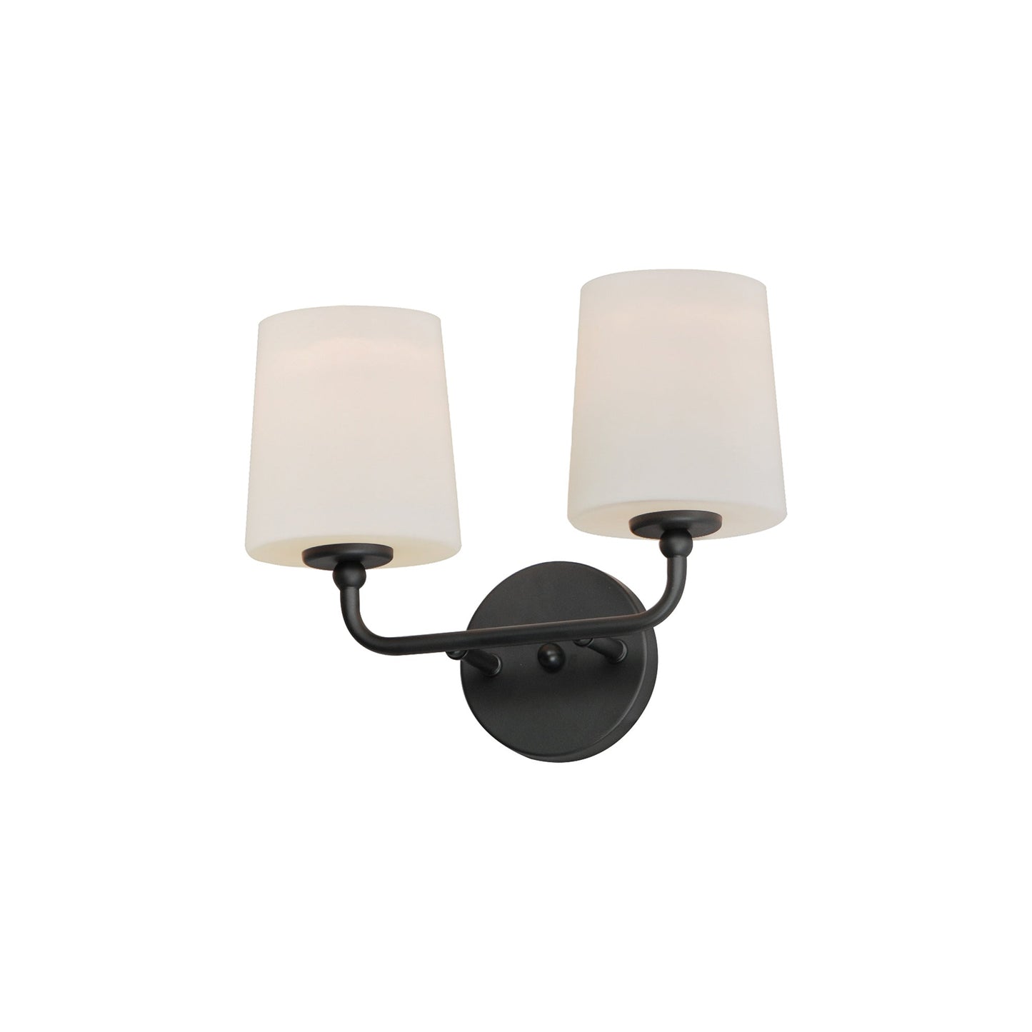 Bristol Vanity Wall Light in Black (2-Light).