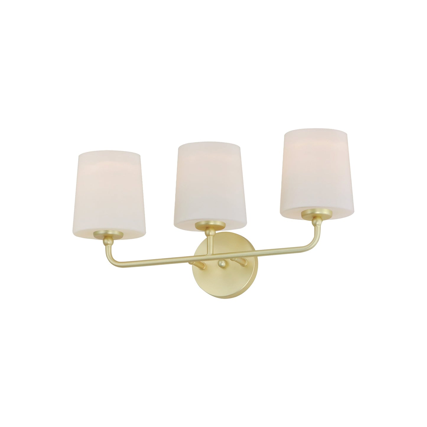 Bristol Vanity Wall Light in Satin Brass (3-Light).