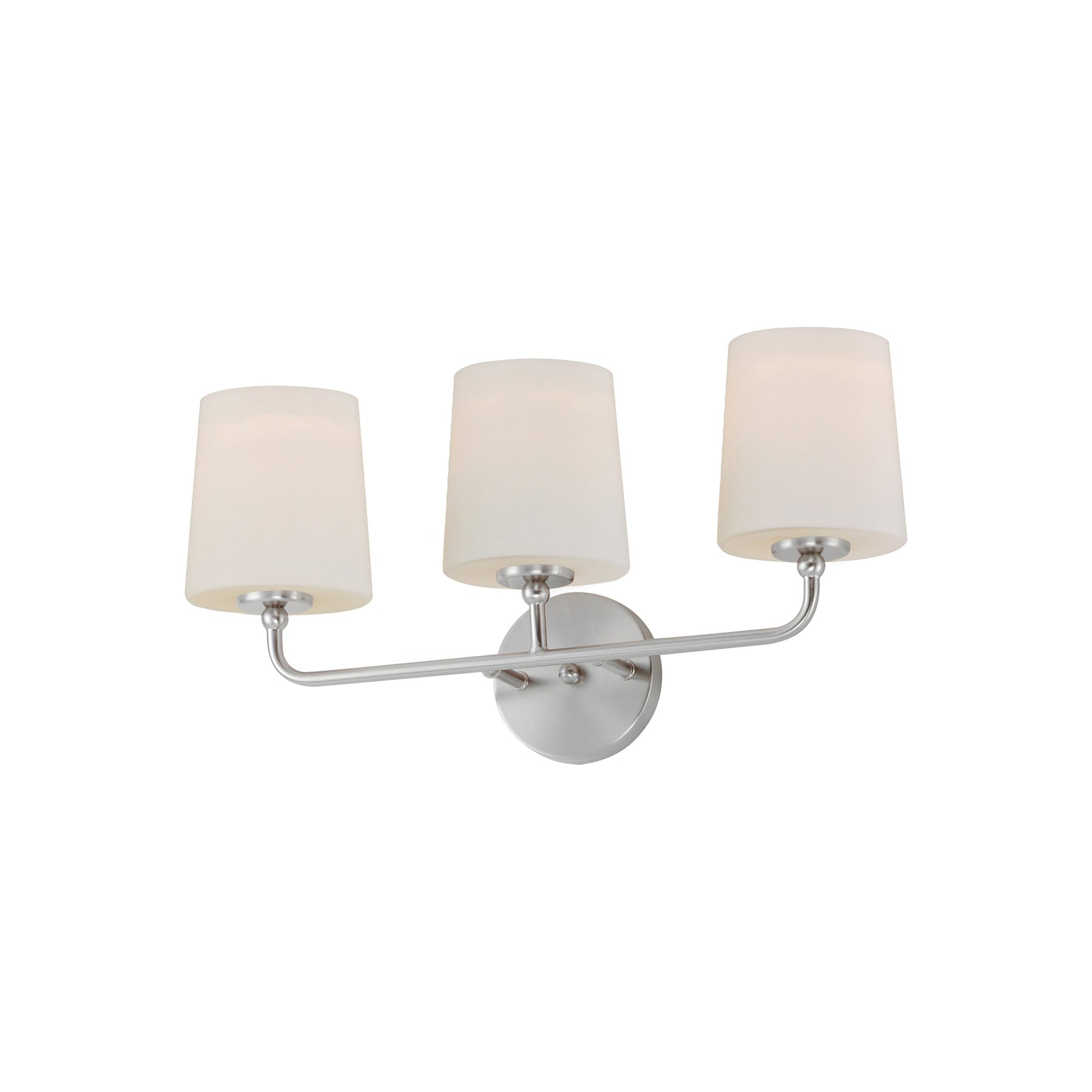 Bristol Vanity Wall Light in Satin Nickel (3-Light).