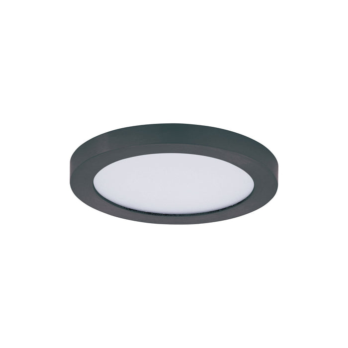 Chip LED Flush Mount Ceiling Light in Small/Round/Black.