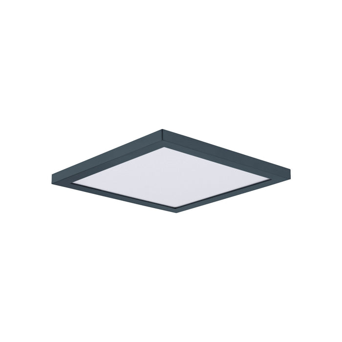 Chip LED Flush Mount Ceiling Light in Medium/Square/Black.