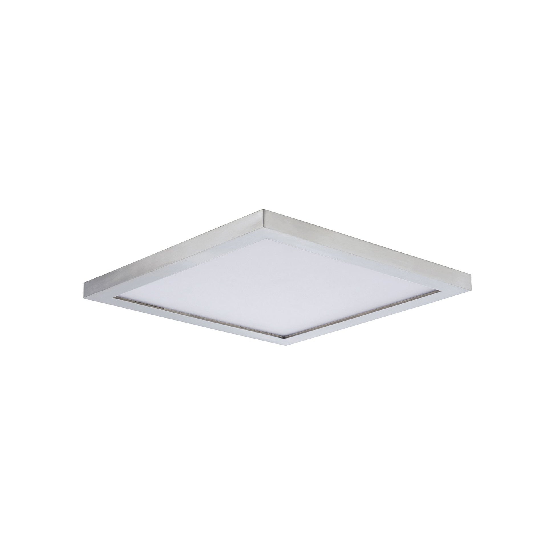 Chip LED Flush Mount Ceiling Light in Satin Nickel (Small/Square).