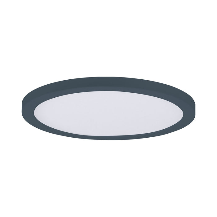Chip LED Flush Mount Ceiling Light in Large/Round/Black.