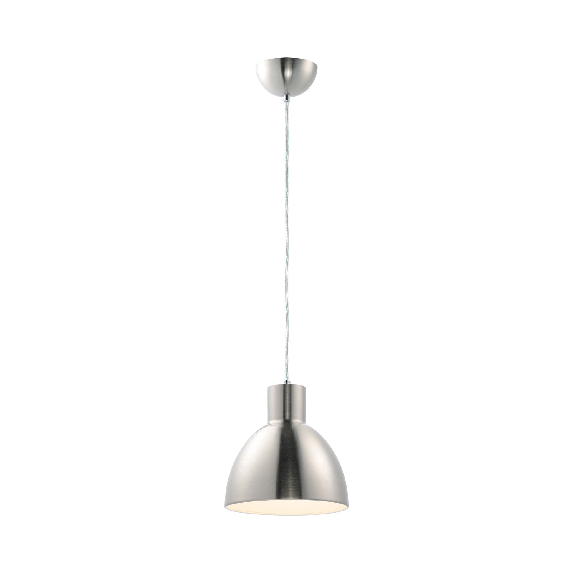 Cora Dome Pendant Light in Satin Nickel (Small).