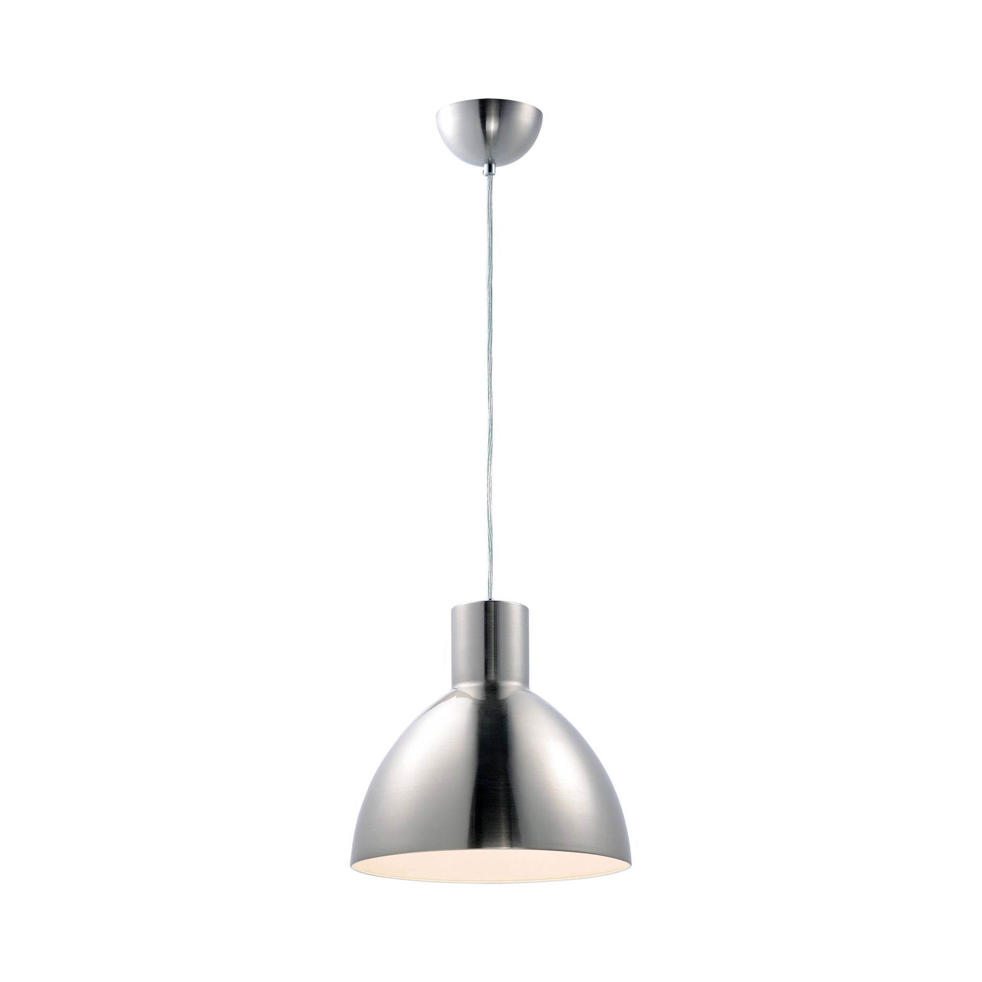 Cora Dome Pendant Light in Satin Nickel (Medium).