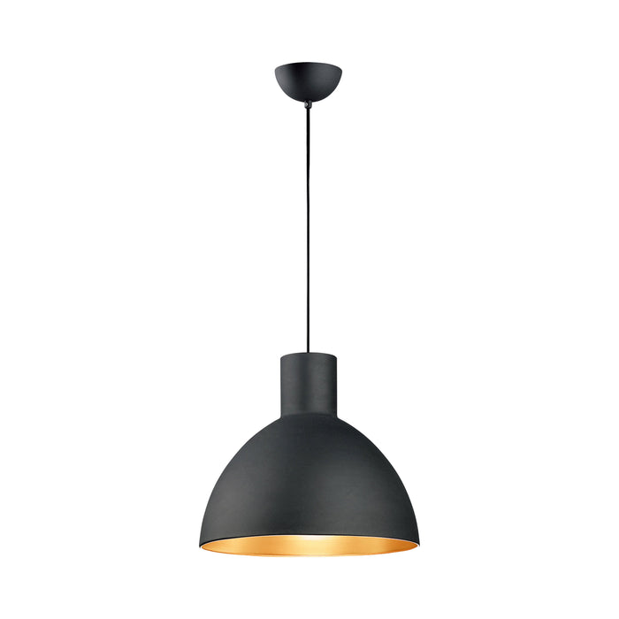 Cora Dome Pendant Light in Black/Gold (Large).