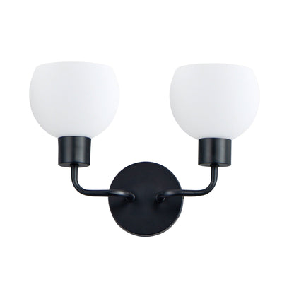 Coraline Bath Vanity Light in Black (2-Light).