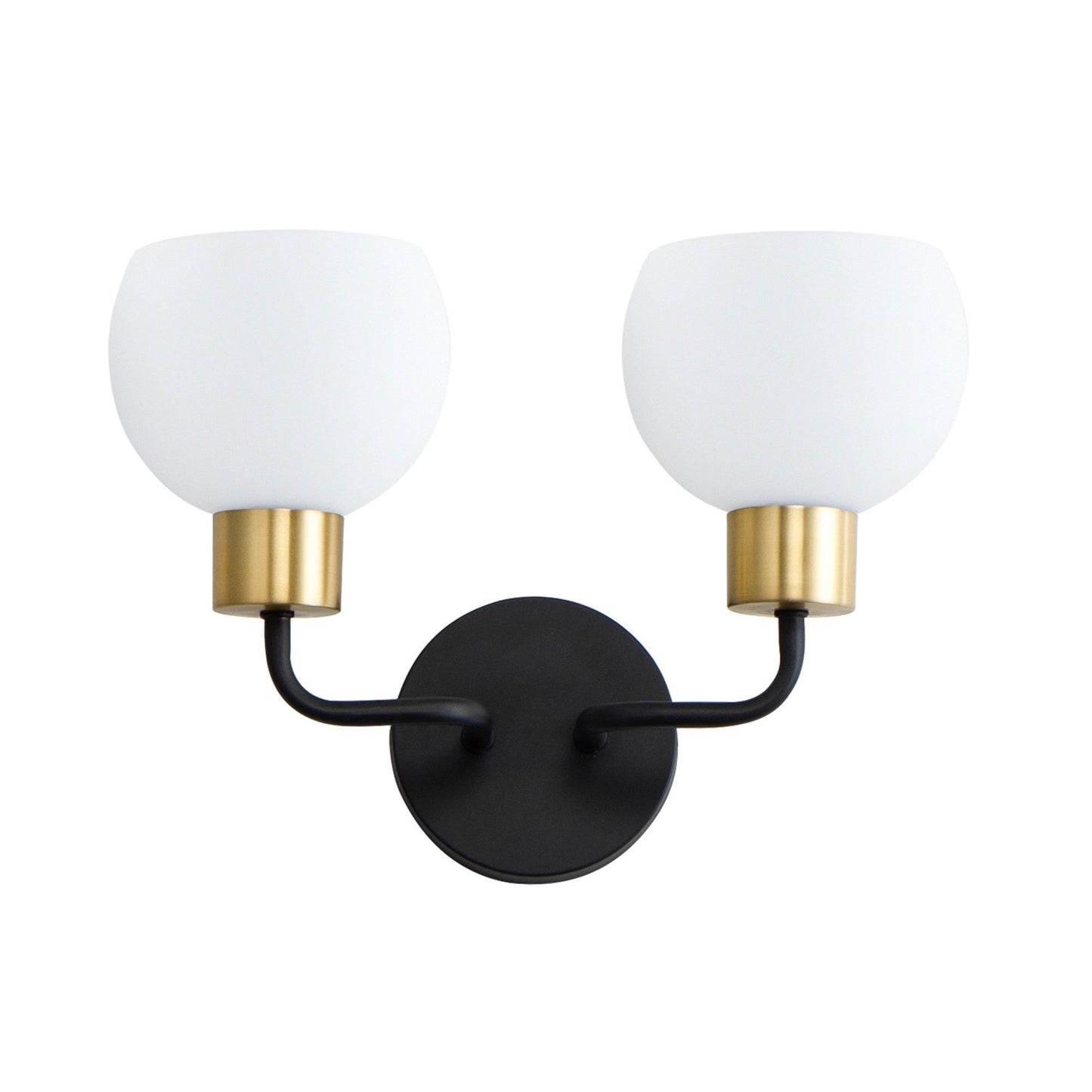 Coraline Bath Vanity Light in Bronze/Satin Brass (2-Light).
