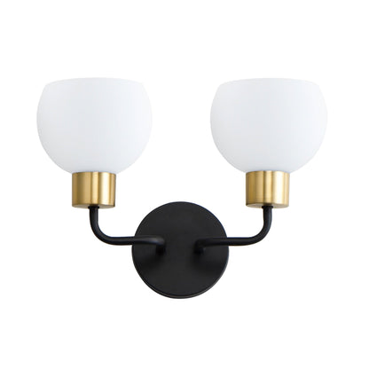 Coraline Bath Vanity Light in Bronze/Satin Brass (2-Light).