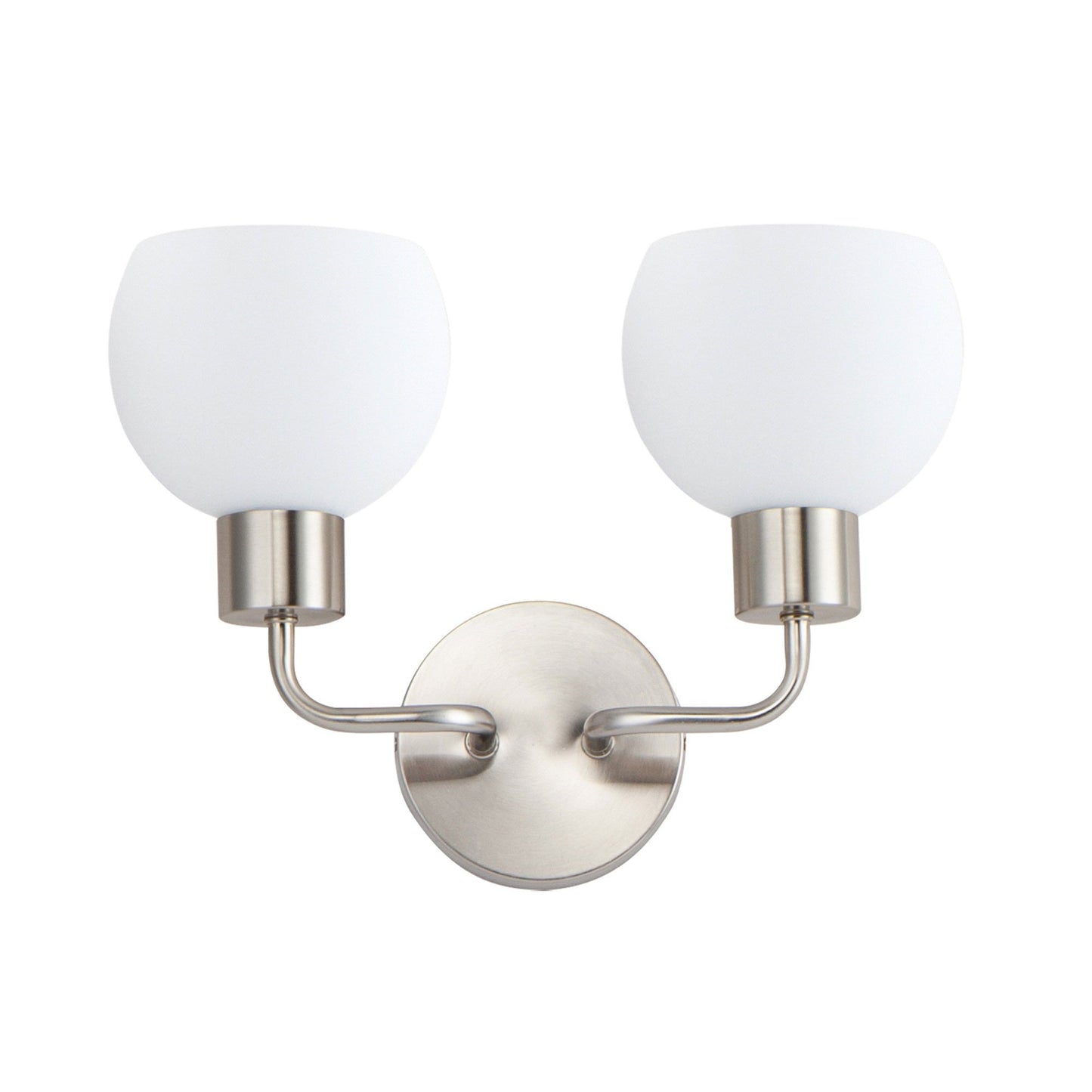 Coraline Bath Vanity Light in Satin Nickel (2-Light).
