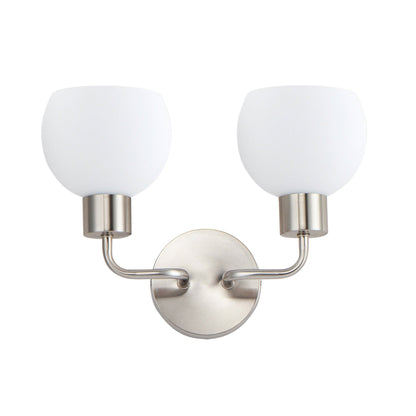Coraline Bath Vanity Light in Satin Nickel (2-Light).