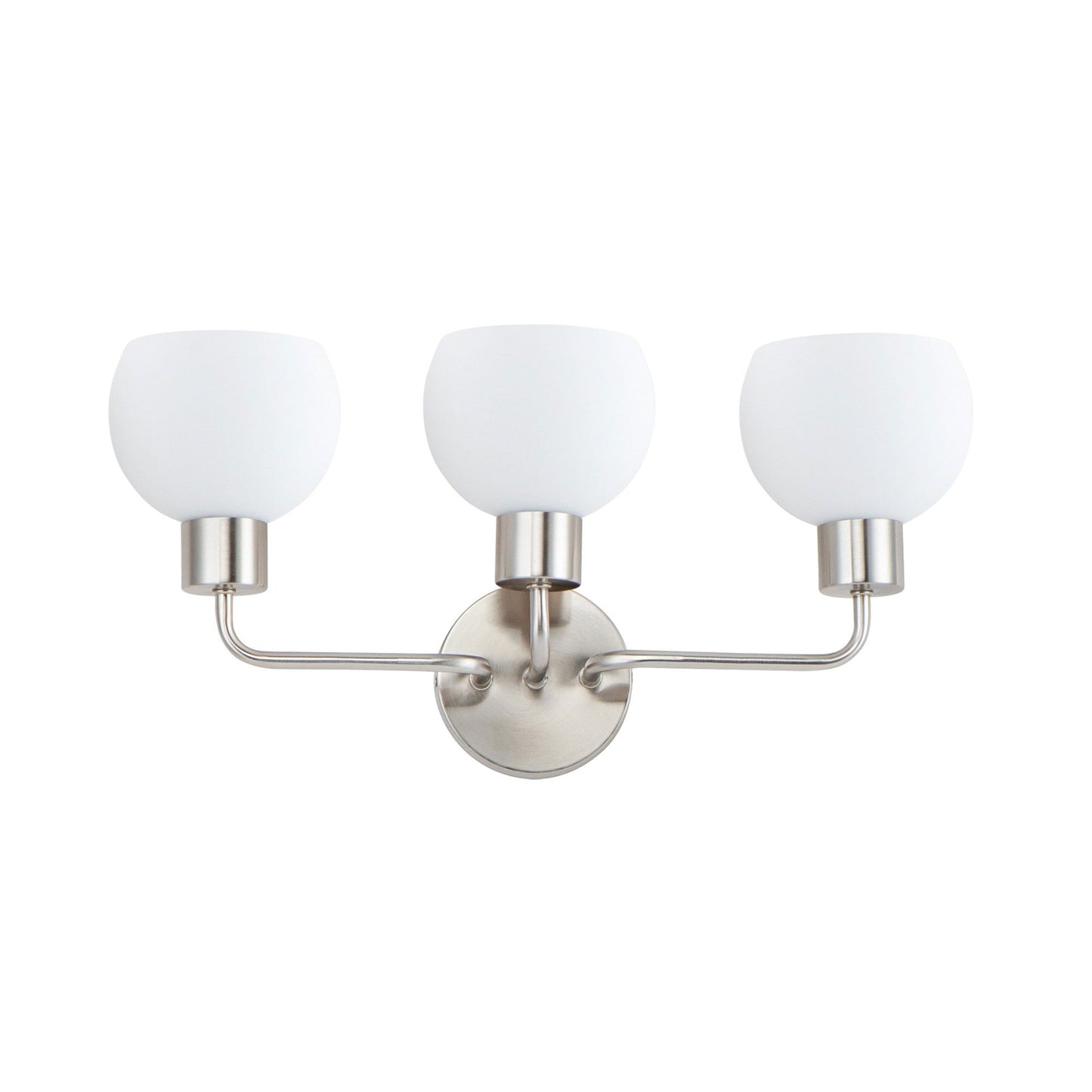 Coraline Bath Vanity Light in Satin Nickel (3-Light).