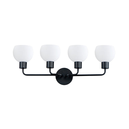 Coraline Bath Vanity Light in Black (4-Light).