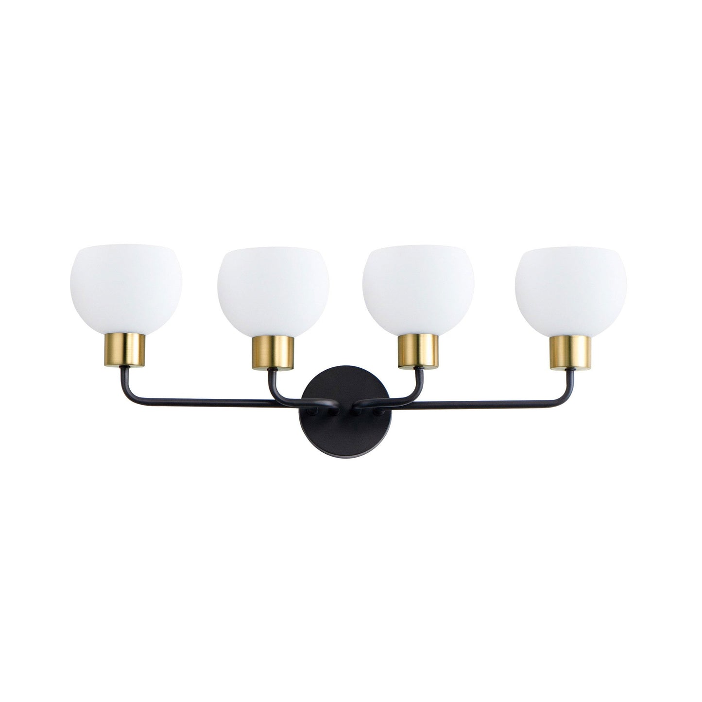 Coraline Bath Vanity Light in Bronze/Satin Brass (4-Light).