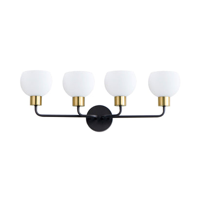 Coraline Bath Vanity Light in Bronze/Satin Brass (4-Light).
