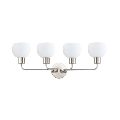 Coraline Bath Vanity Light in Satin Nickel (4-Light).
