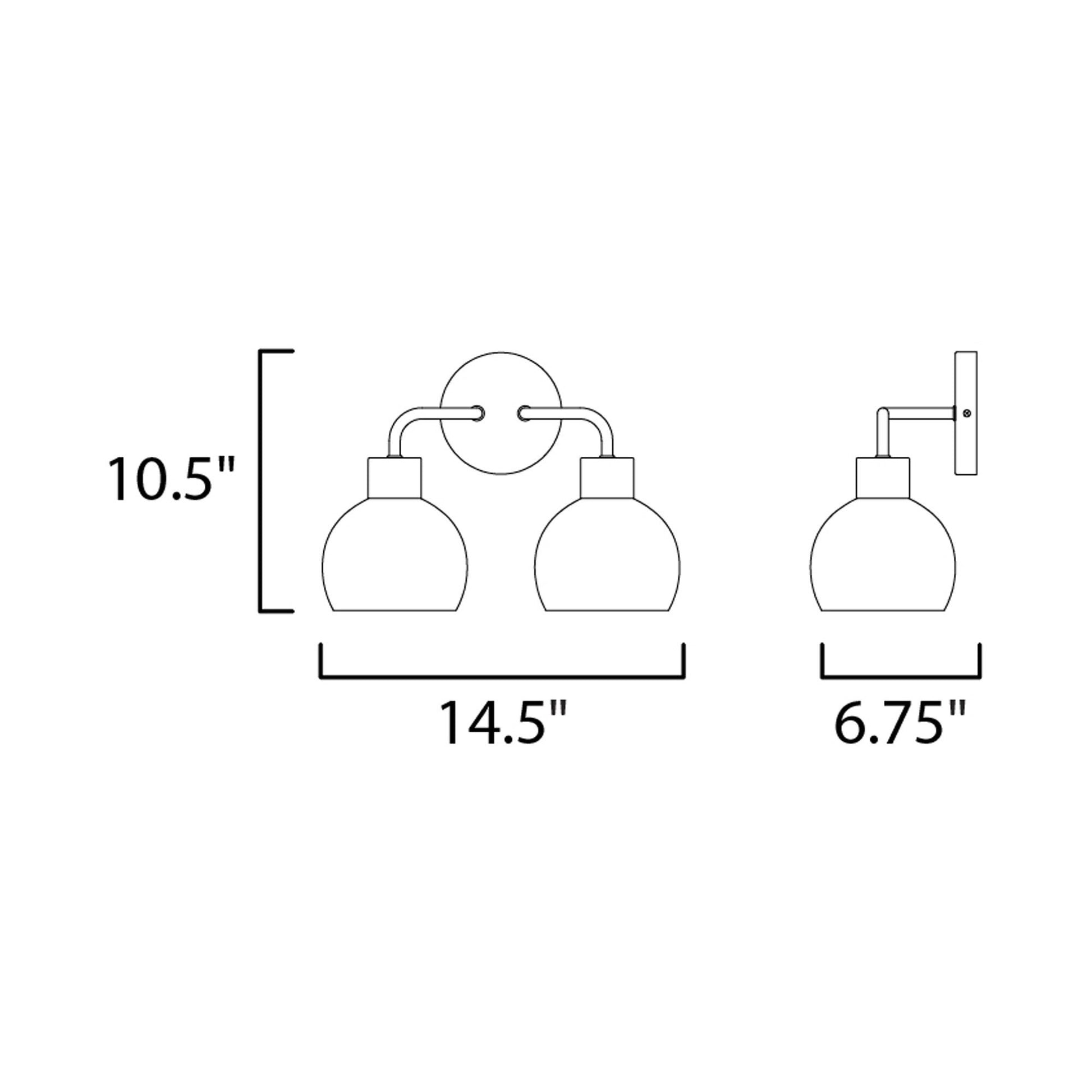 Coraline Bath Vanity Light - line drawing.