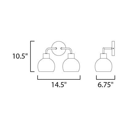 Coraline Bath Vanity Light - line drawing.