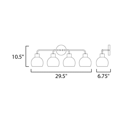 Coraline Bath Vanity Light - line drawing.