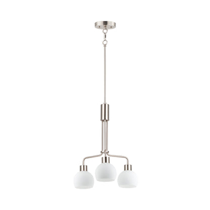 Coraline Chandelier in Satin Nickel (3-Light).