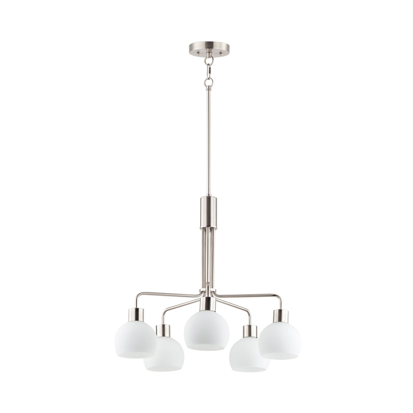 Coraline Chandelier in Satin Nickel (5-Light).