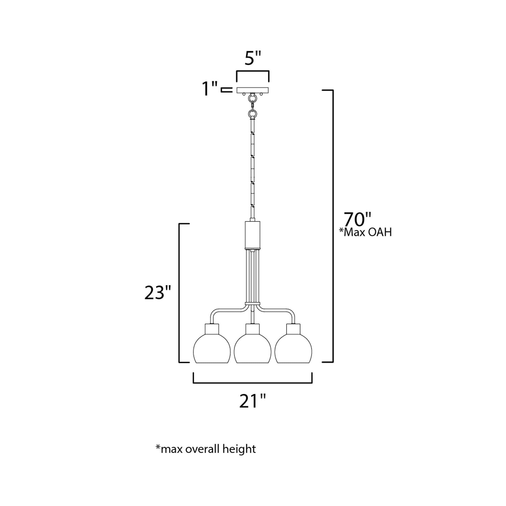Coraline Chandelier - line drawing.