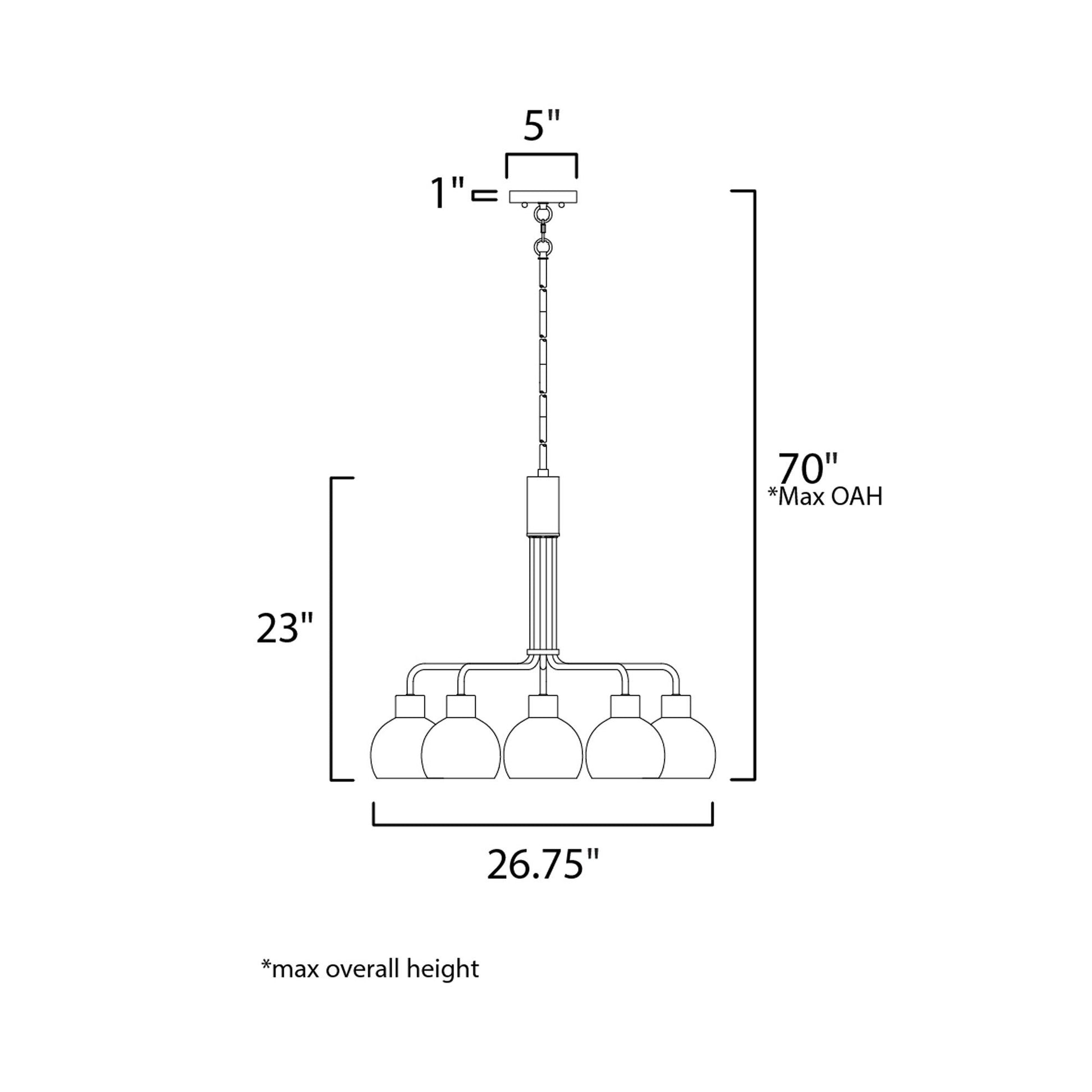 Coraline Chandelier - line drawing.