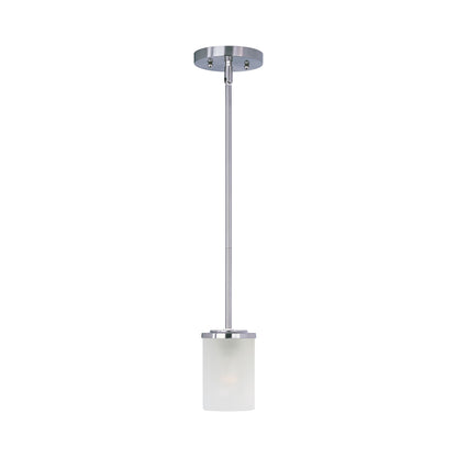 Corona Mini Pendant Light in Satin Nickel (Frosted Glass).