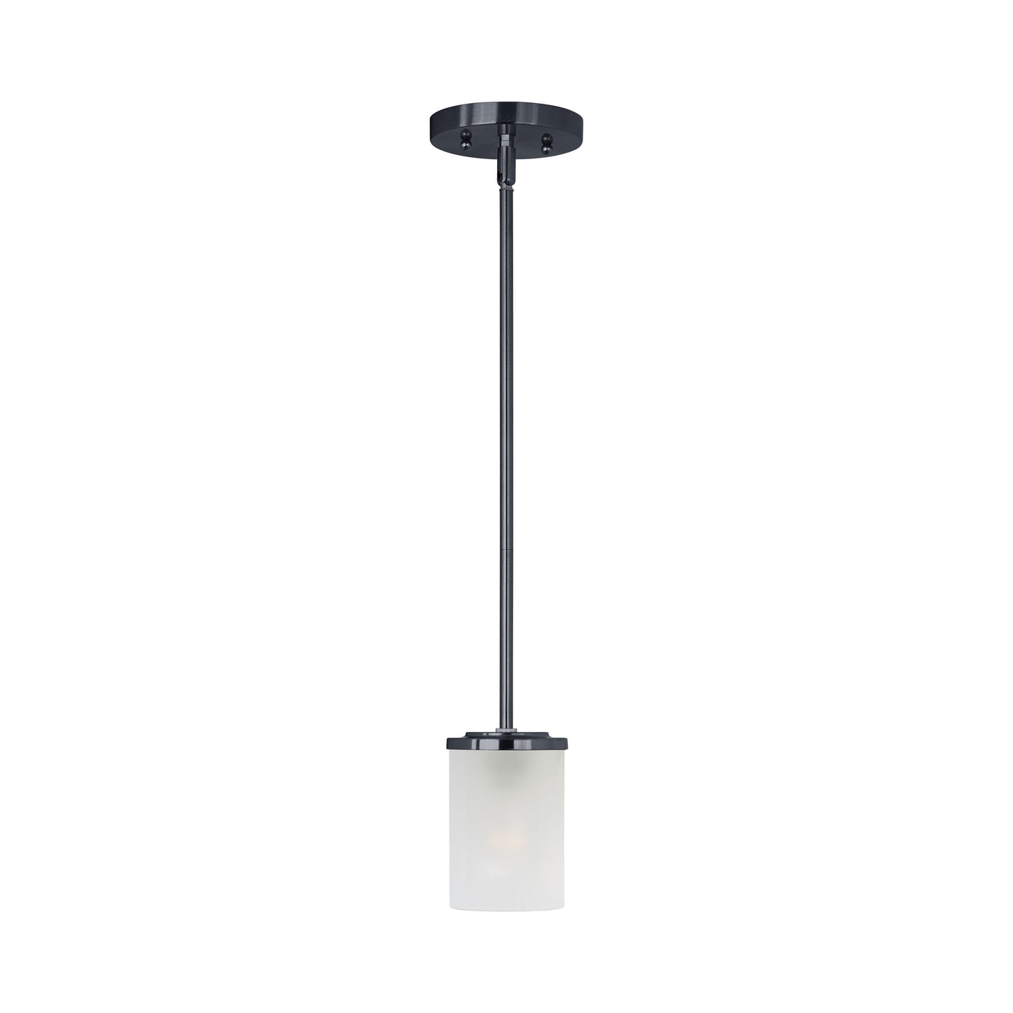 Corona Mini Pendant Light in Black (Frosted Glass).