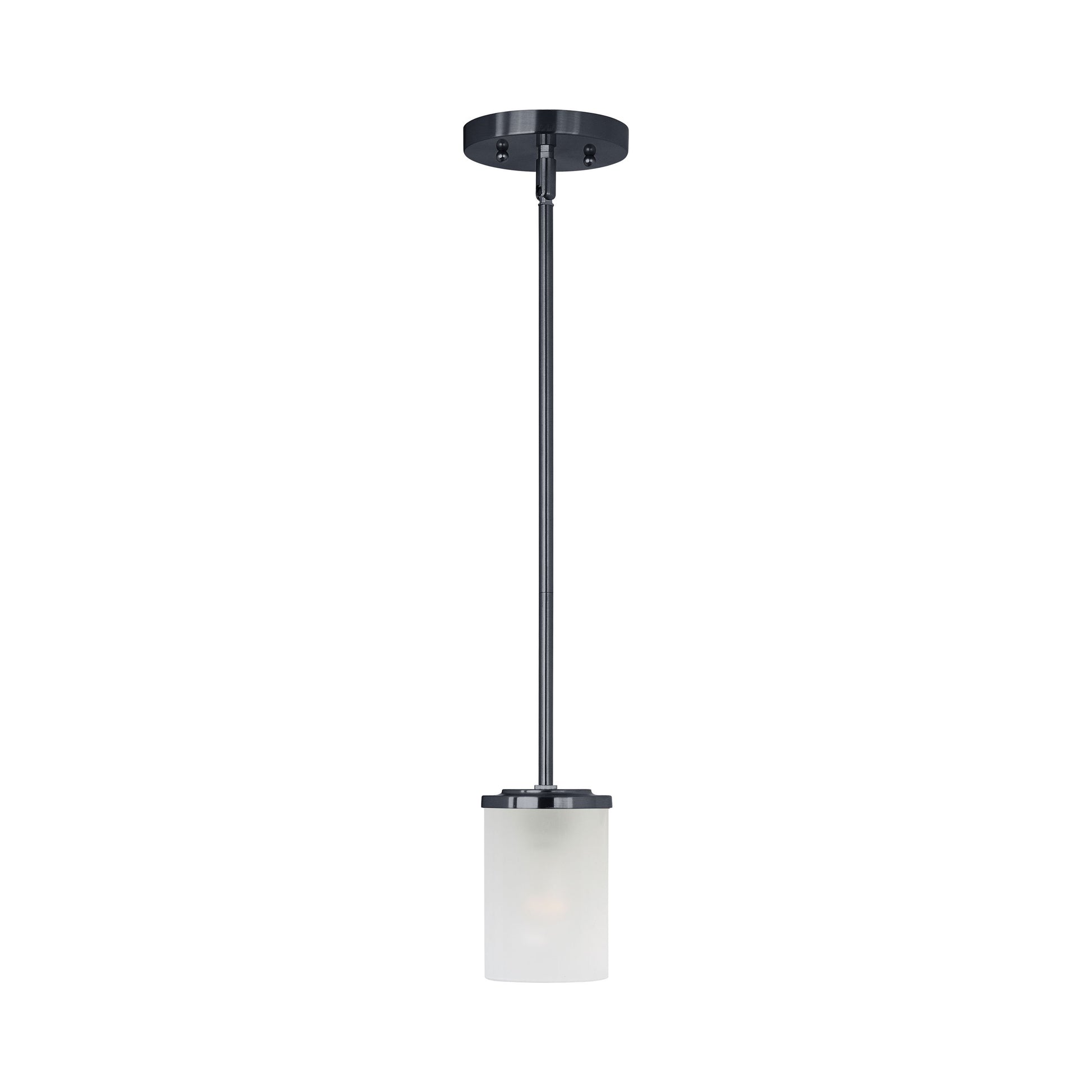 Corona Mini Pendant Light in Black (Frosted Glass).