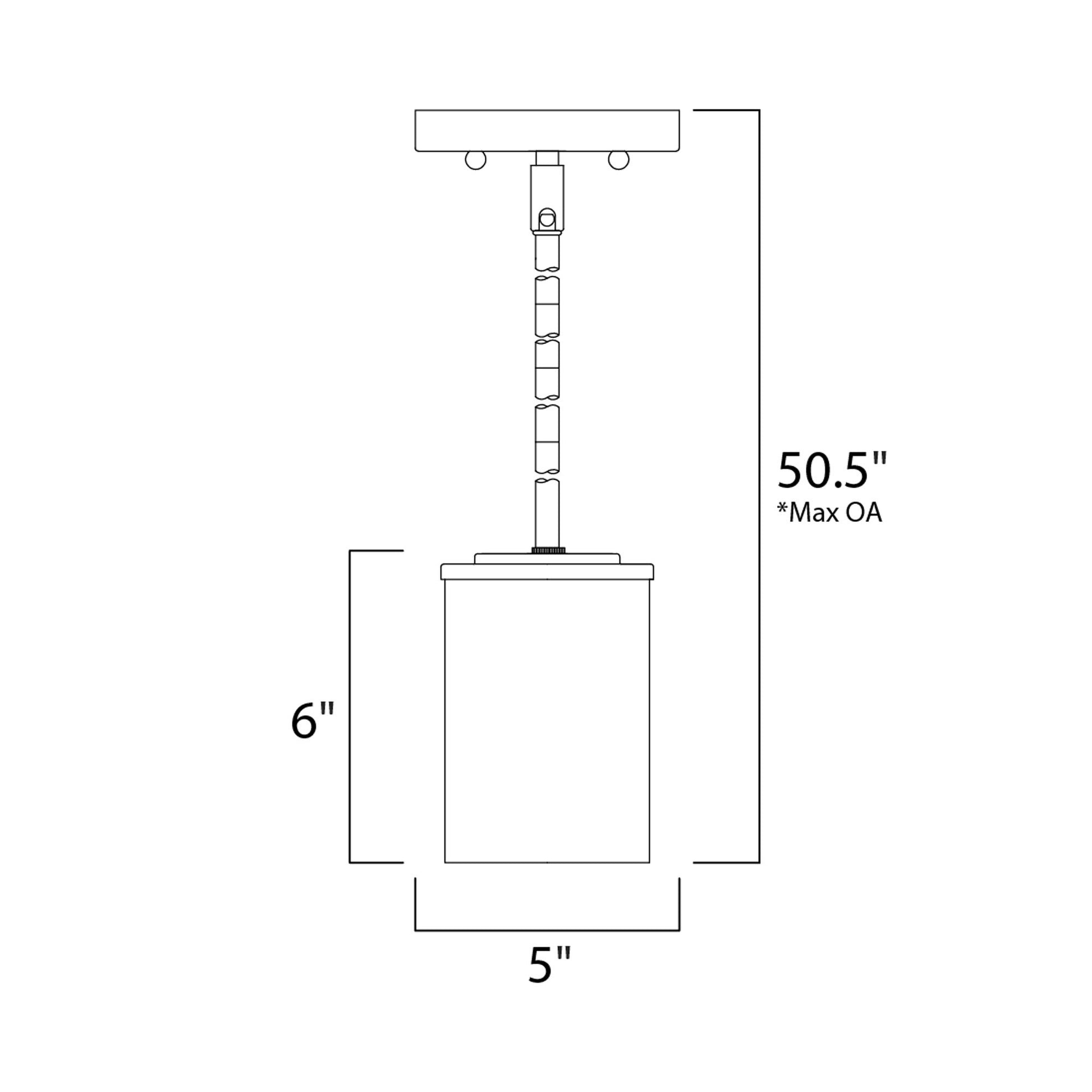 Corona Mini Pendant Light - line drawing.