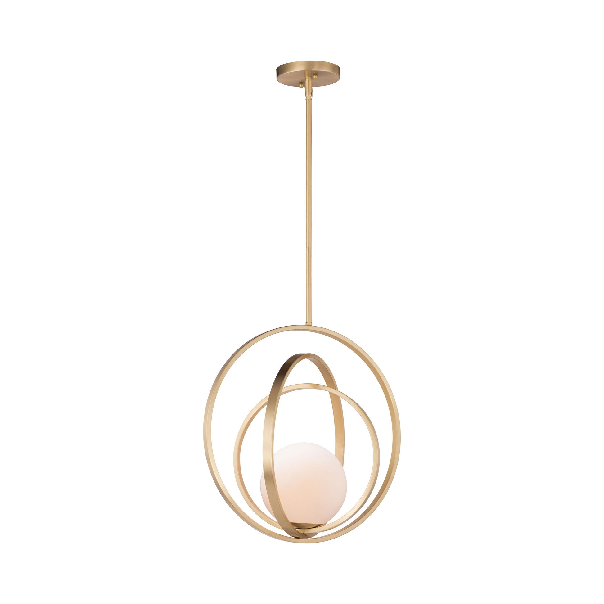 Coronet Pendant Light in Satin Brass (Medium).