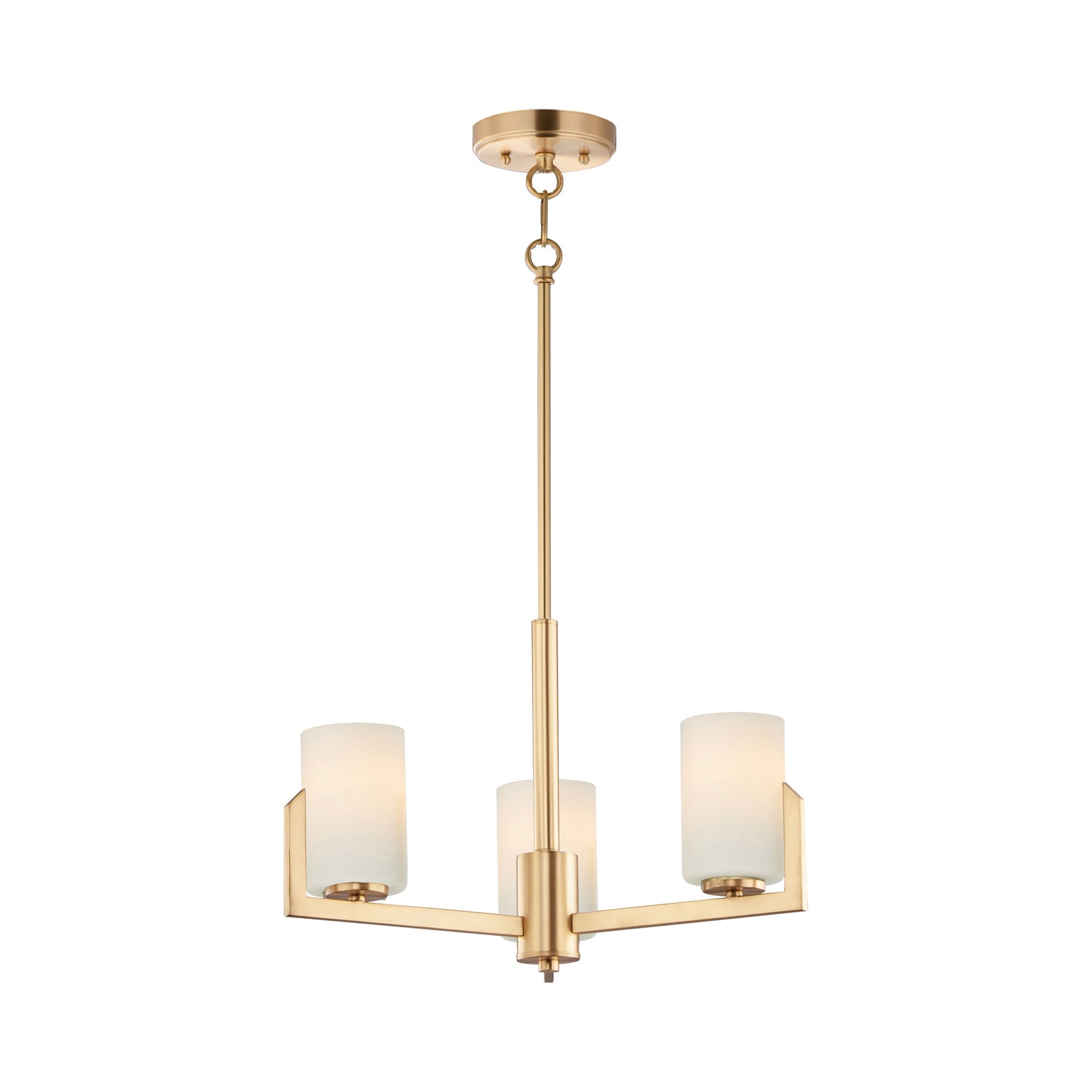 Dart Chandelier in Satin Brass (3-Light).