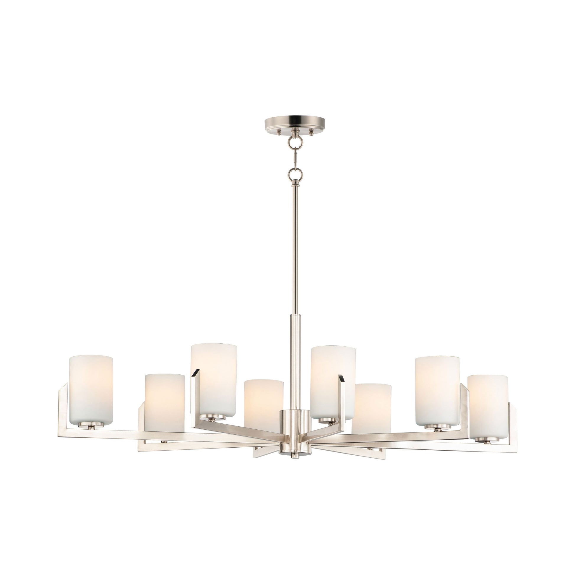 Dart Chandelier in Satin Nickel (8-Light).